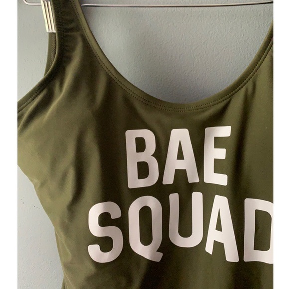 🛍Army Green One Piece Bathing Suit - Picture 2 of 3